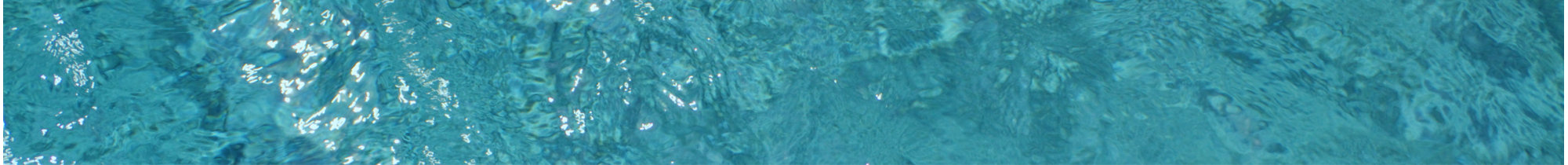 Sunlight sparkling on the surface of clear blue swimming pool water.