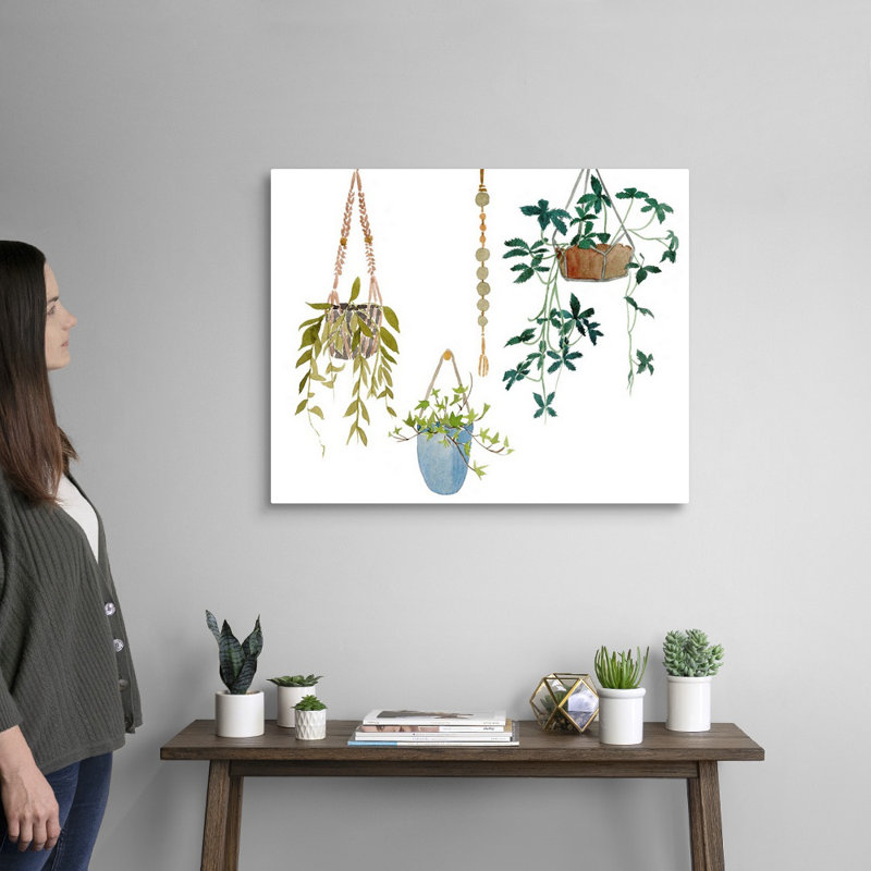 «Hanging Greens I», art mural sur toile, Toile tendue, H 24 po x l 30 po