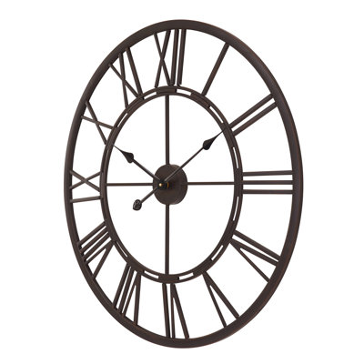 Très grande horloge murale romaine ronde, 27 diamètre