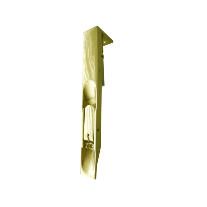 Brochard Act Flush Door Latch, 30.5cm H x 2cm W x 3.2cm D, Polished Brass
