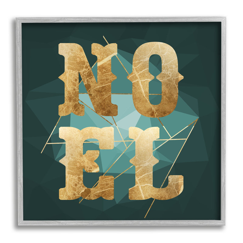 "Noel Glam Christmas", formes géométriques vertes, art mural XXL par Daphne Polselli, H 17 po x l 17 po x P 1,5 po