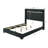 1Pc Contemporary Upholstered King Size Bed Channel Tufting Black Finish Bedroom Furniture-1068651839