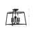 Sylvan 4 Light Black Forged Ceiling Mount