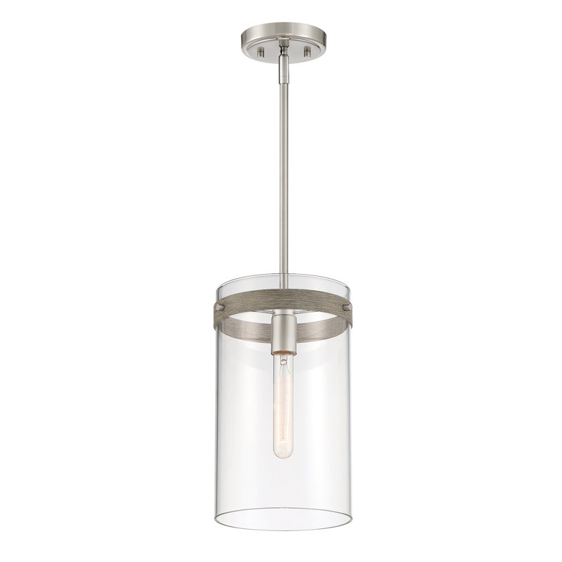 Charvic 1 - Light Single Pendant, Brushed Nickel, Light Gray
