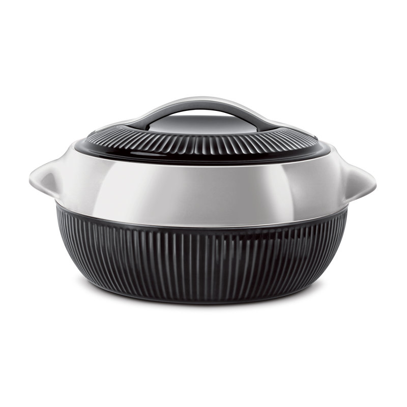 SQ Professional Fiesta 3 - Piece Insulated Serving Casserole Set , Black/Silver