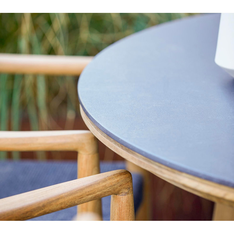 Round Metal Outdoor Dining Table , 56.7'' in. W 56.7'' in. D