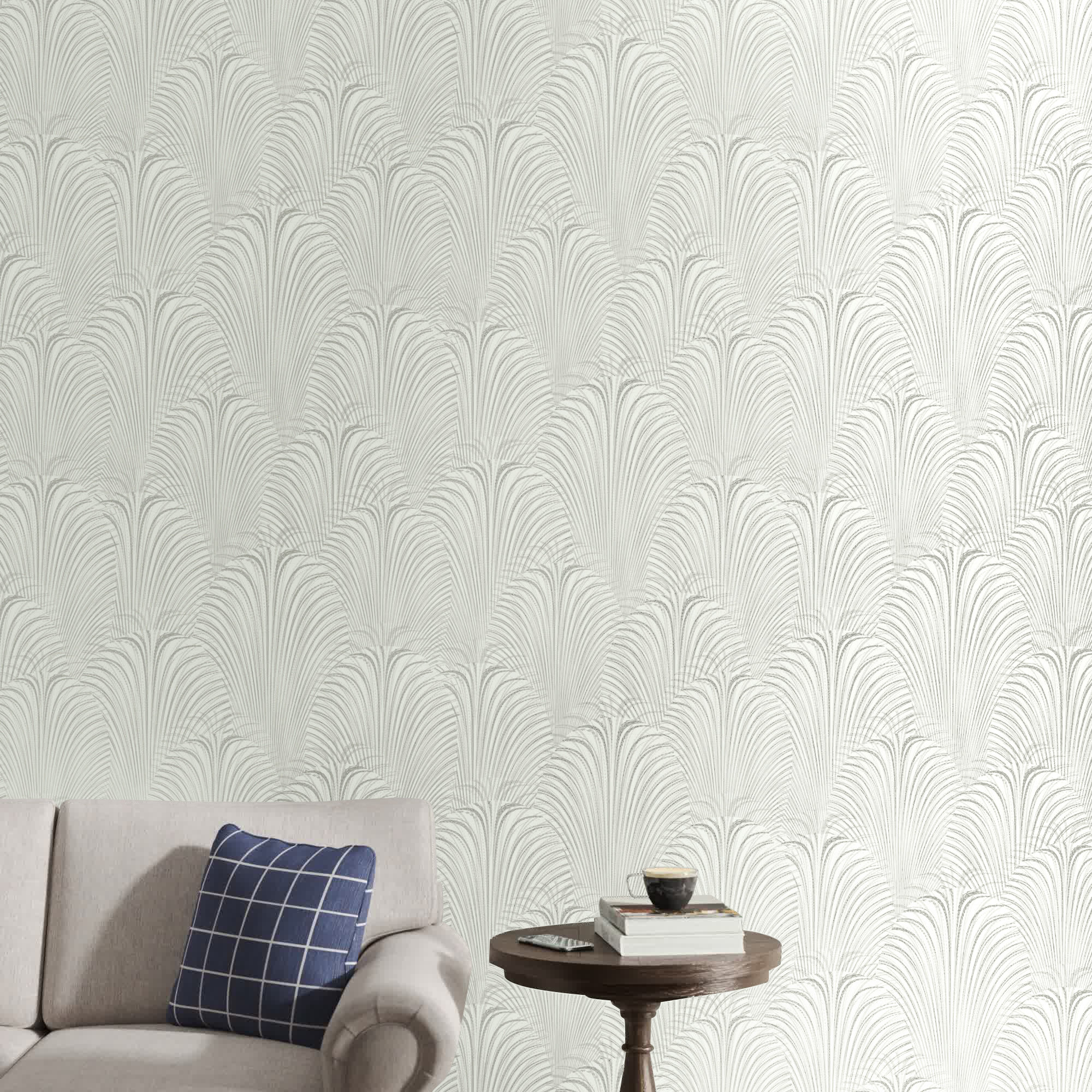 Floral fountain art deco Pattern Wallpaper for Walls | Curtain Call