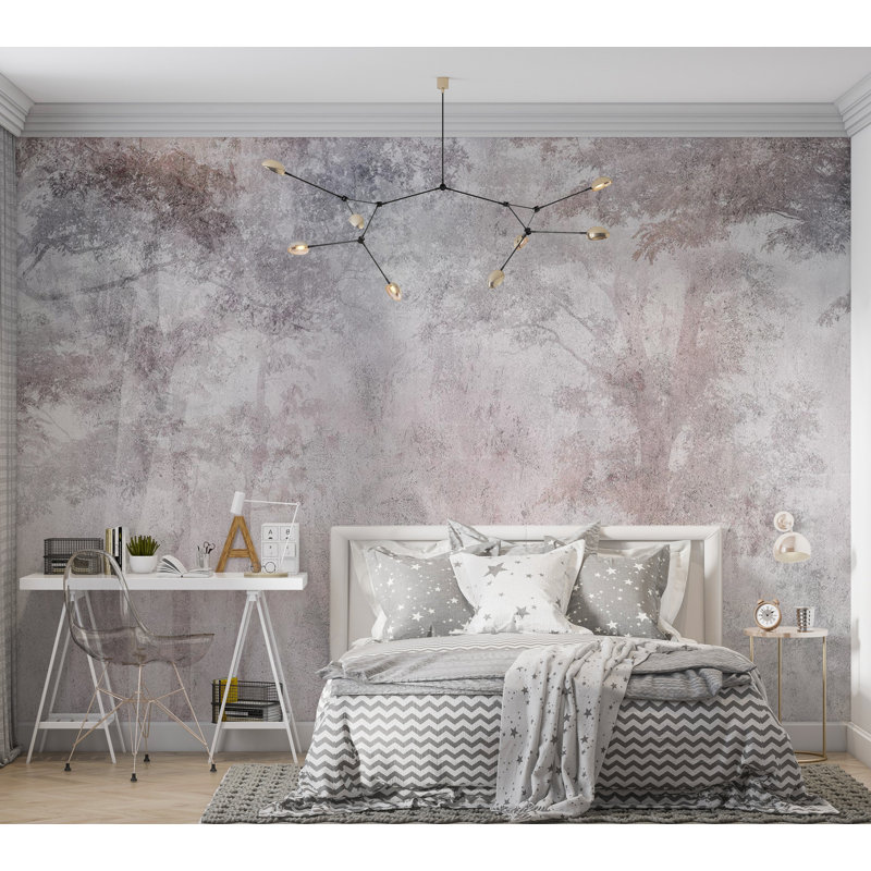 Papier peint botanique - Murmure de forêt, L 27 po x l 39 po