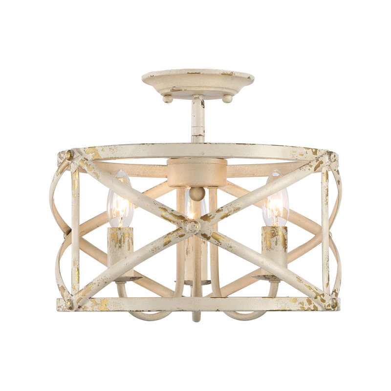 Plafonnier semi-encastré 3 lumières Bancroft
