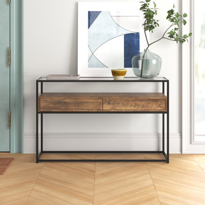 Secaucus 48'' Glass Top Console Table