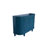 47" Oval Storage Cabinet With Fluted Design And Sliding Door