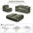 80" King-Size Sleeper Sofa Bed Compression Convertible Couch Bed with Blanket-1956771035
