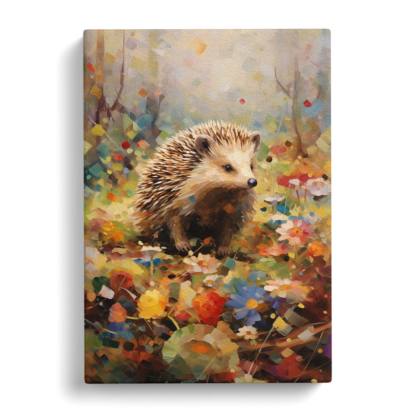 Hedgehog Impressionism No.2 - Wrapped Canvas, 60cm H x 40cm W x 3cm D
