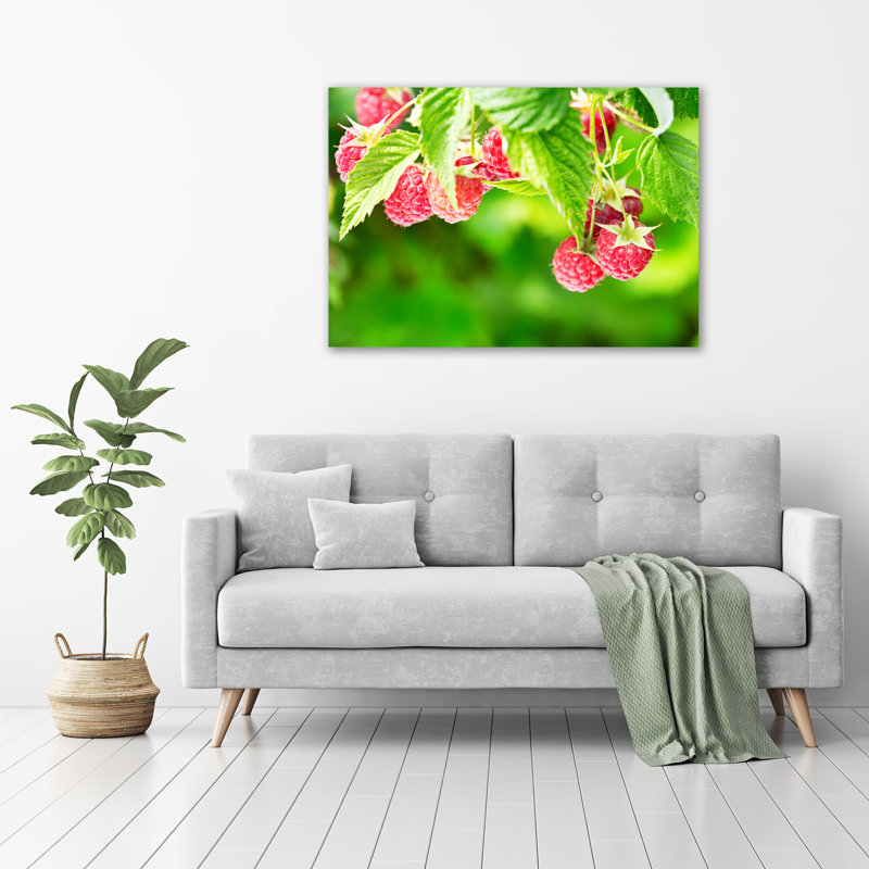 Raspberries in the Garden - Unframed Art Prints on Glass