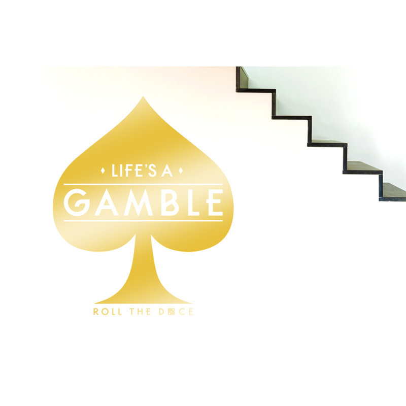 Wall Decal, Medium, Shiny Gold