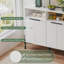 Buffet l 41 po cannelé, crédence de rangement moderne blanche avec 4 portes, tablettes ouvertes et pieds en métal pour la salle à manger, la cuisine et le salon