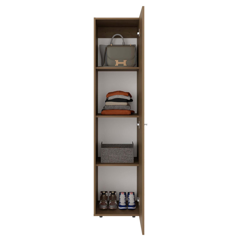 Natural Oak 4 Shelves Storage Cabinet, Oak