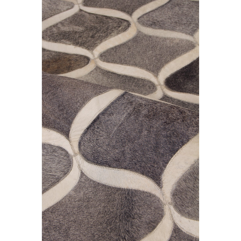 Natural Hide Cowhide Geometric Area Rug