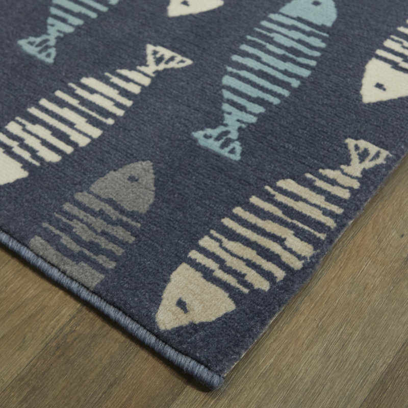 Tapis bleu Tryphosa, Rectangle 7 pi 10 po x 10 pi