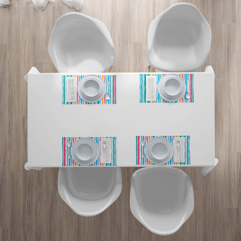 Polyester Striped Rectangle Placemat
