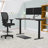 Skyscraper Electric Height Adjustable Standing Desk, Dual Motor and Digital Control with Memory, 60x24, Grey Strand Top with Black Frame-843439822
