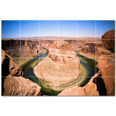 Canyon Photo 6'' x 6'' Satin Ceramic Decorative Mural
