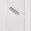 Meuble-lavabo simple en bois massif 36 po avec comptoir en quartz blanc 1,5 po, décalé à gauche, lavabo rectangulaire-37441822-37441818-37441821