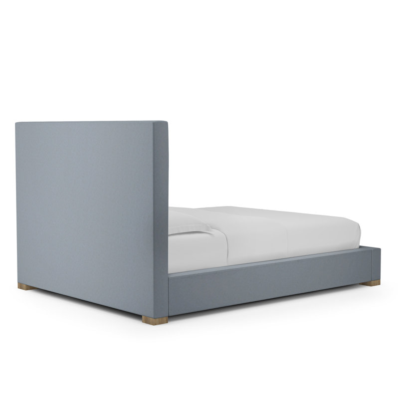 Sloan Upholstered Bed, California King, Plush Velvet Haze, Weathered