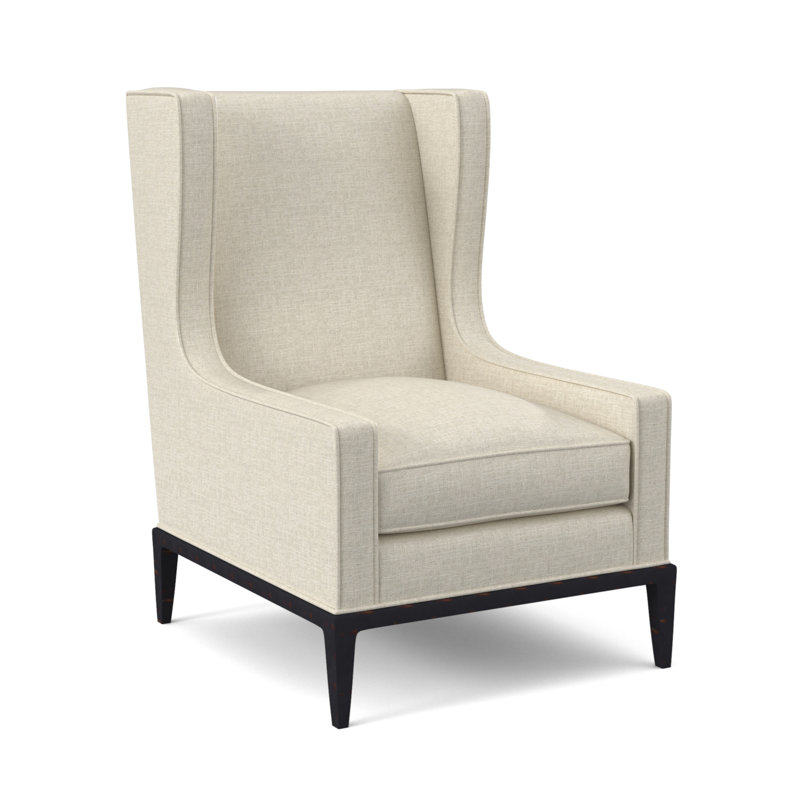 Claxton Wingback Chair, Vintage Ebony, Margaret Lagoon