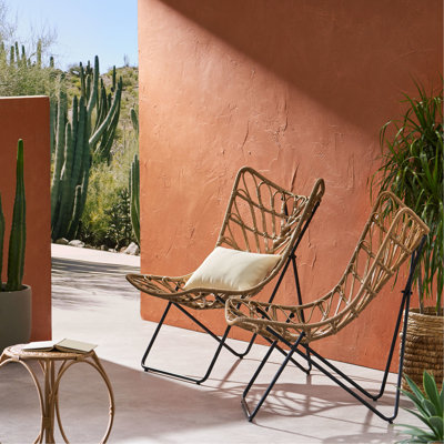 Chaise moderne 2 - chaises d'extérieur brunes 2 pièces, météo