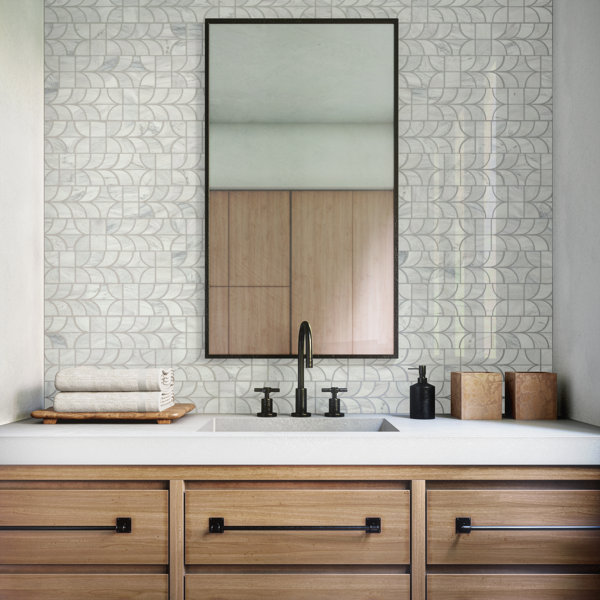 Gamma Natural Stone Patchwork Wall and Floor Mosaic Tile (Set of 10)