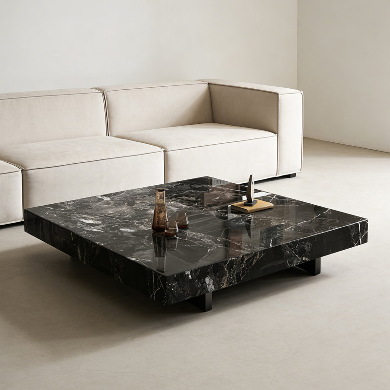 Table basse Minimalist Home, H 11,81 po x L 39,37 po x l 39,37 po, Noir