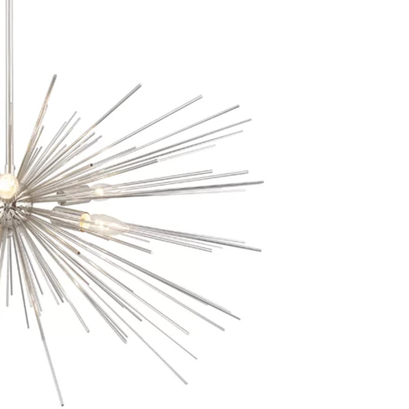6 - Light Dimmable Sputnik Sphere Chandelier, Chrome, Yes