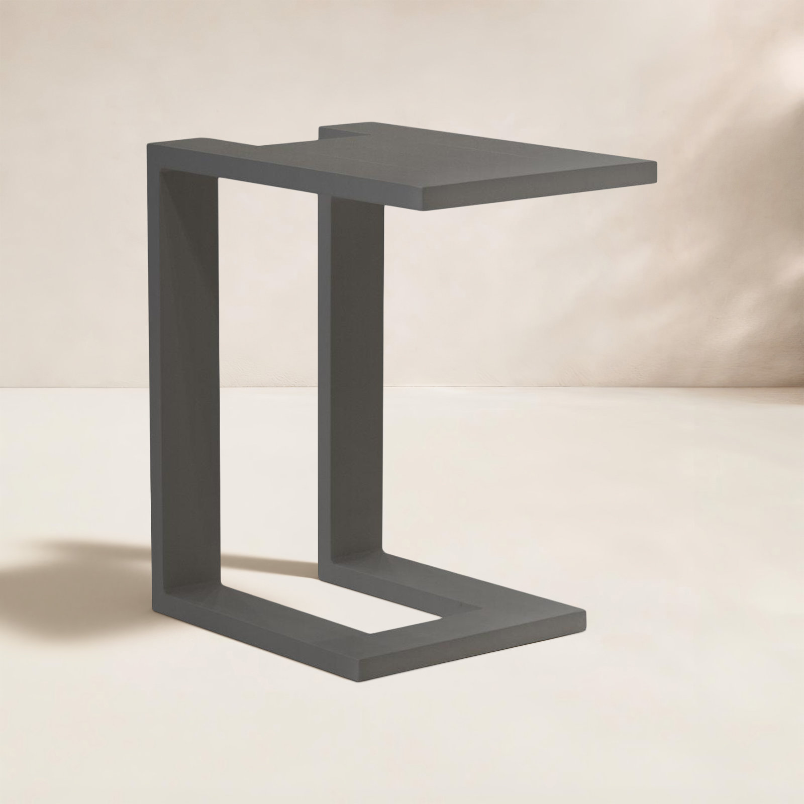 Marselia 13'' Metal Outdoor Side Table, Gray