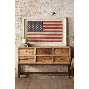 American Flag Sofa Painting in Frame