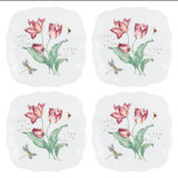 Butterfly Meadow Square 4Pc Accent Plates