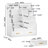Front-Facing Toddler Bookshelf With 2 Storage Drawers, White