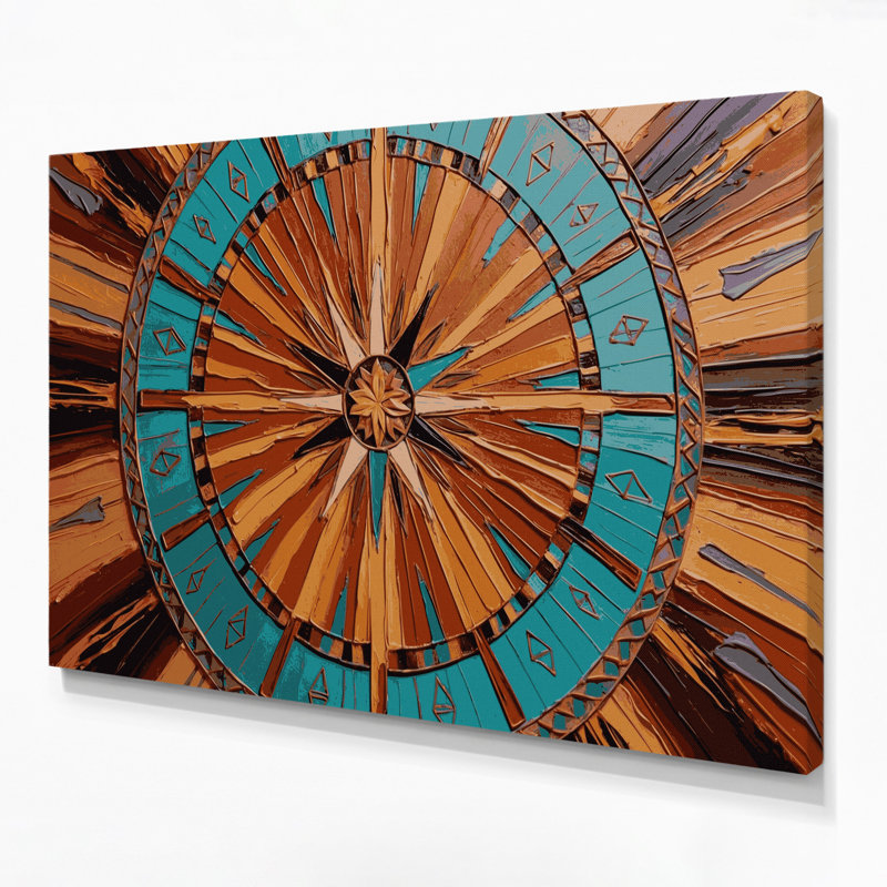 Art mural sur toile 229 médaillon Sunburst, H 11 po x l 14 po