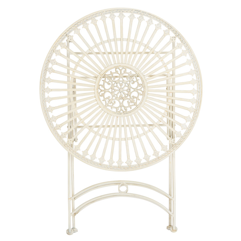 Mojica 2-Person Folding Patio Set, Pearl White