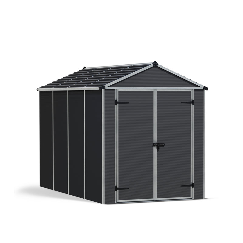 Palram - Canopia Rubicon Polycarbonate Storage Shed, 85" H x 72" W x 119" D