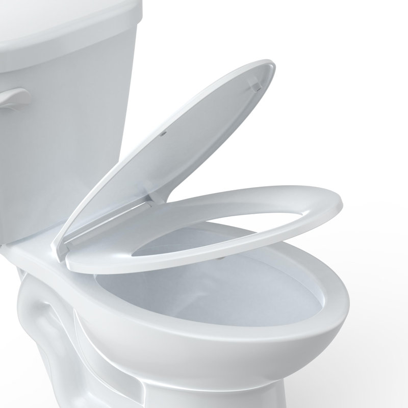 Two-Piece Toilet For Bathrooms, 19" Extra Elongated Toilet Bowl With Soft Close Seat/Single Flush