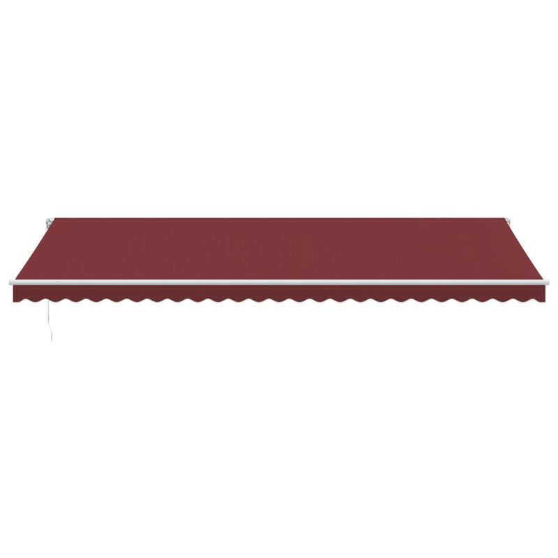 Dakota Fields Polyester Cover Retractable Patio Awning, Solid Colour, Burgundy, 600cm W x 300cm D