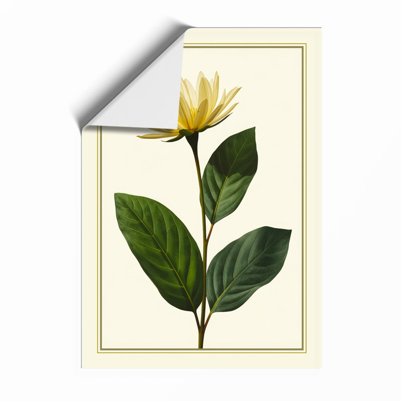 Single Stem in Gold Botanical - Framed Print, Unframed, A1 - 84.1 x 59.4 cm
