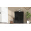HOMCOM Narrow Shoe Cabinet 5-Tier for Entryway 2 Slatted Doors White