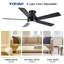 Ventilateur de plafond 52 po avec lumières à profil bas-1216775016-1216775018