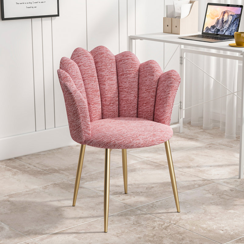 Velvet Swivel Side Chair, Pink