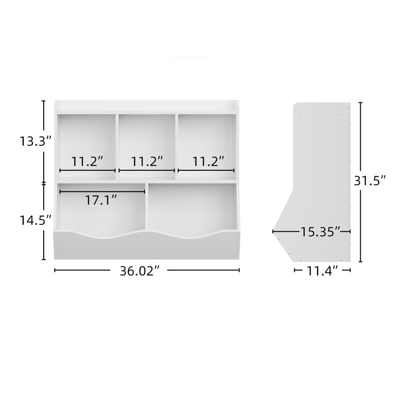 Reisen 80.01cm H x 91.49cm W Cube Bookcase