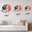 Horloge murale Samurai Warrior and Red Sun - Mid-Century-851067630