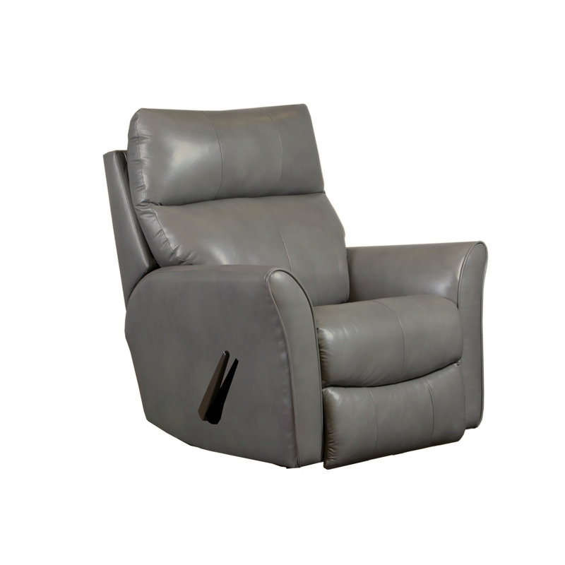 Fauteuil inclinable et berçant en cuir Stardust, Granit Valentino, Berçant