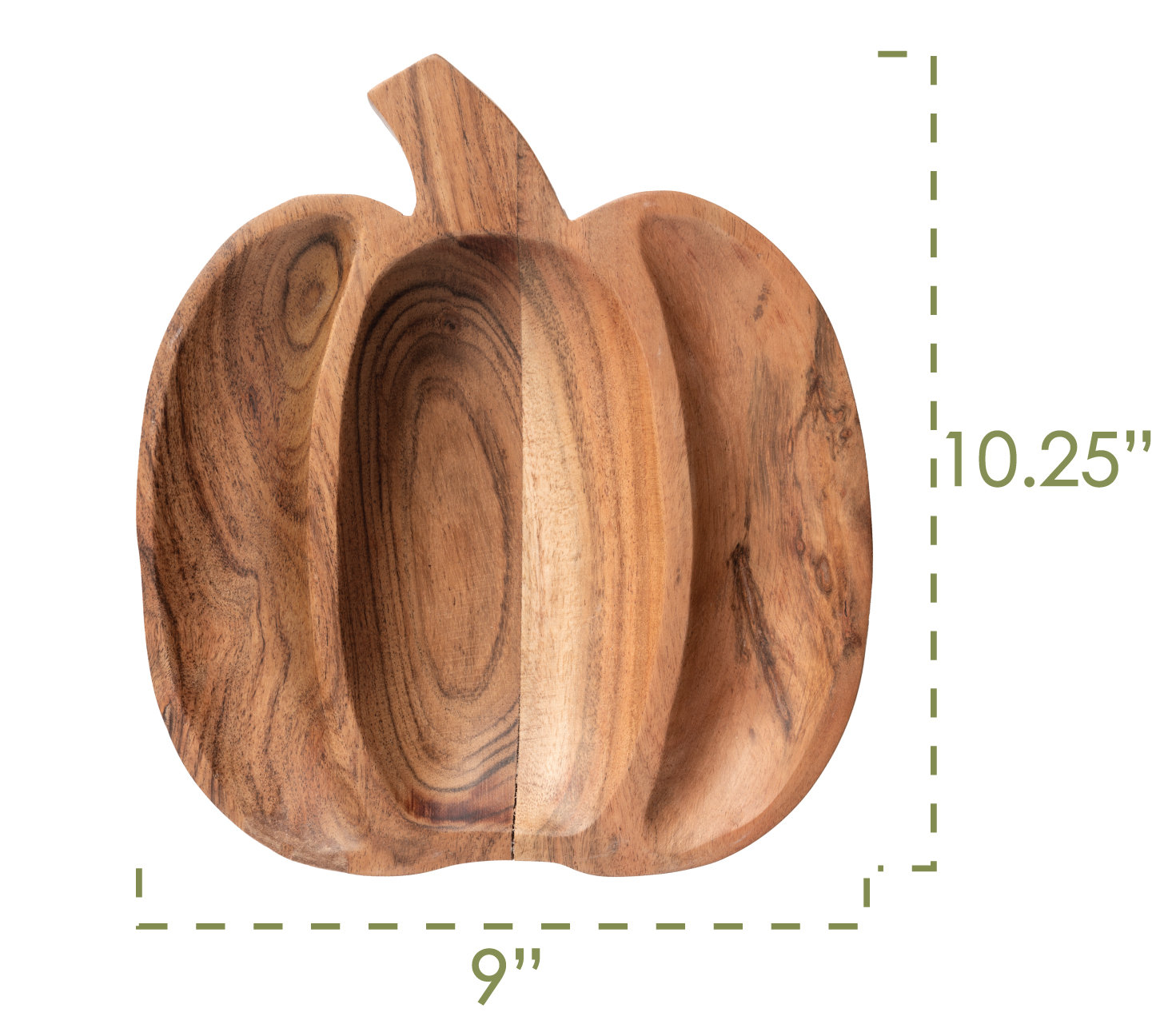 Wood Shaped Serving Bowl Pumpkin